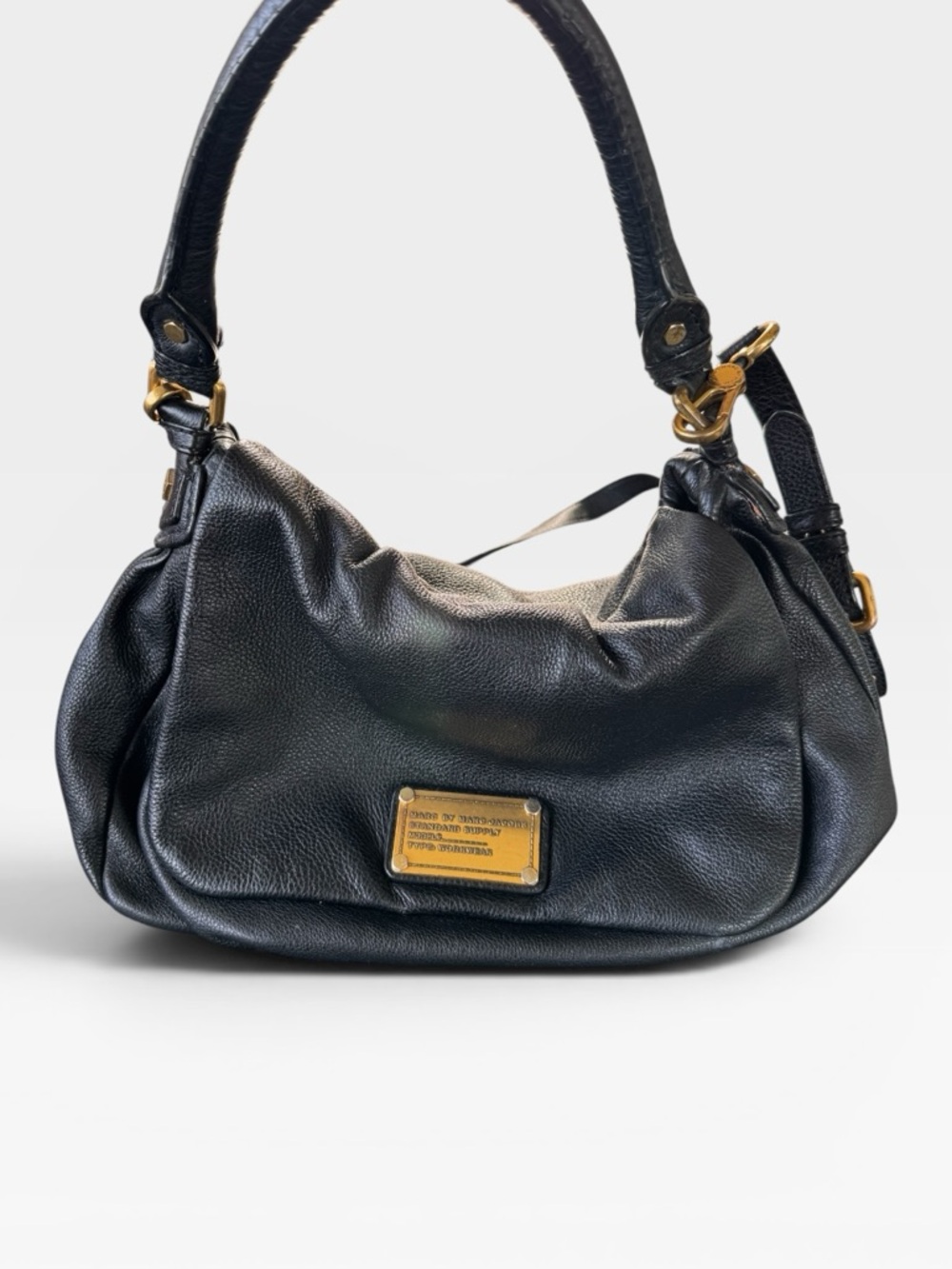 MARC BY MARC JACOBS Black Leather Classic Q Lil Ukita Shoulder / Crossbody Bag
